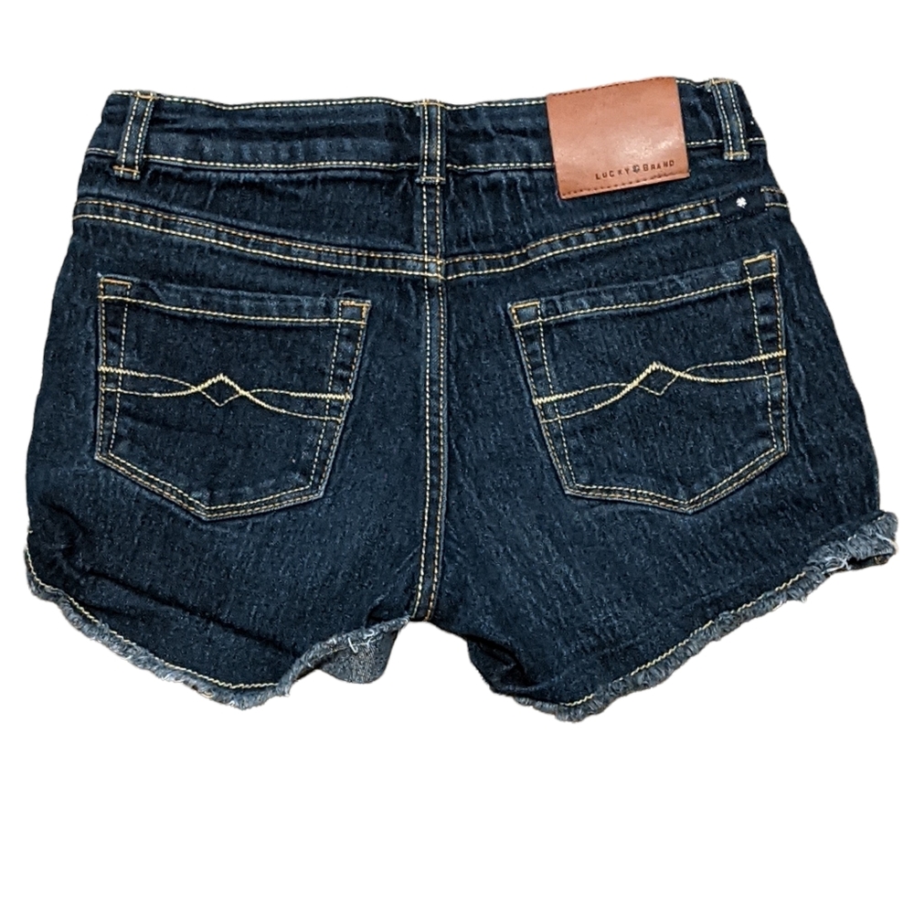 4/$25  Lucky Riley girls shorts frayed rolled hem stretchy girls size 10 - Picture 2 of 9